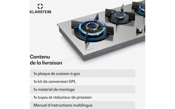 KLARSTEIN Goldflame 4 Slim Argent - Mise en situation