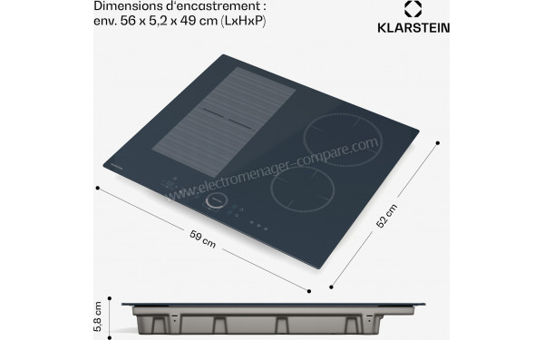 KLARSTEIN Delicatessa 60 Hybrid Noir 2024 - Dimensions