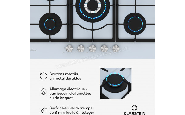 KLARSTEIN Ignito 5 Blanc - Panneau de commandes