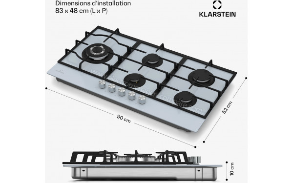 KLARSTEIN Ignito Chef Edition Blanc - Dimensions