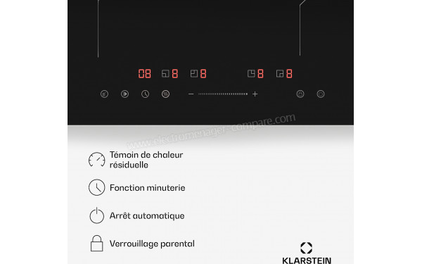 KLARSTEIN PowerGlide Noir - Panneau de commandes