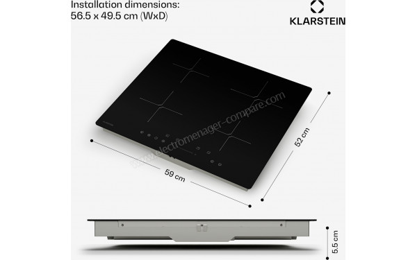KLARSTEIN PowerGlide Noir - Dimensions