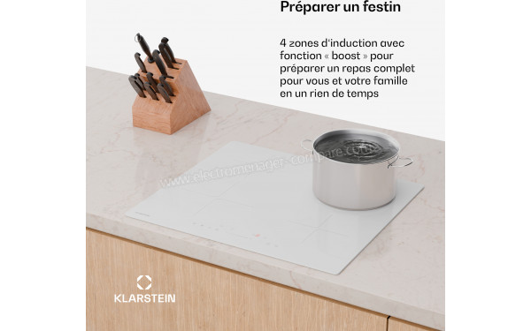 KLARSTEIN PowerGlide Blanc - Appareil encastr&eacute;