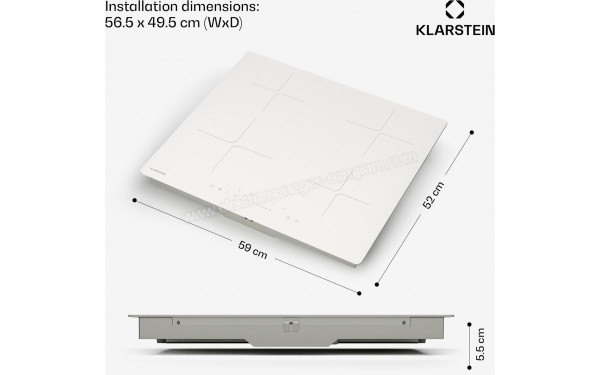 KLARSTEIN PowerGlide Blanc - Dimensions
