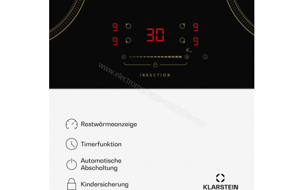 KLARSTEIN Victoria Induction 4 Noir - Panneau de commandes