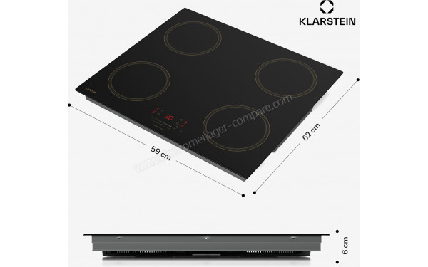 KLARSTEIN Victoria Induction 4 Noir - Dimensions