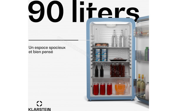 KLARSTEIN Audrey Evo 90 L Bleu - Dimensions