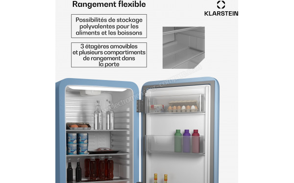 KLARSTEIN Audrey Evo 90 L Bleu - Vue de l'int&eacute;rieur