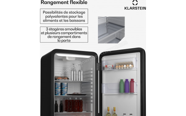 KLARSTEIN Audrey Evo 112 L Noir - Vue de l'int&eacute;rieur