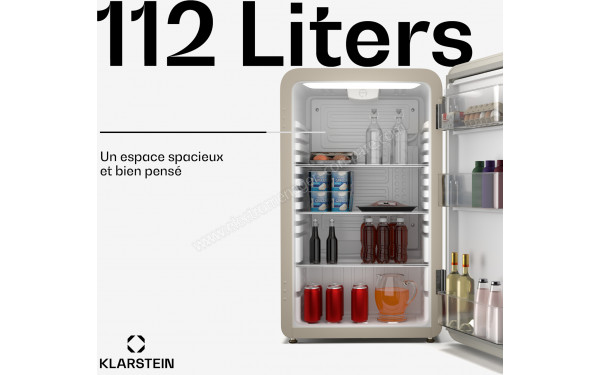 KLARSTEIN Audrey Evo 112 L Cr&egrave;me - Dimensions