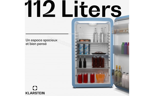 KLARSTEIN Audrey Evo 112 L Bleu - Dimensions