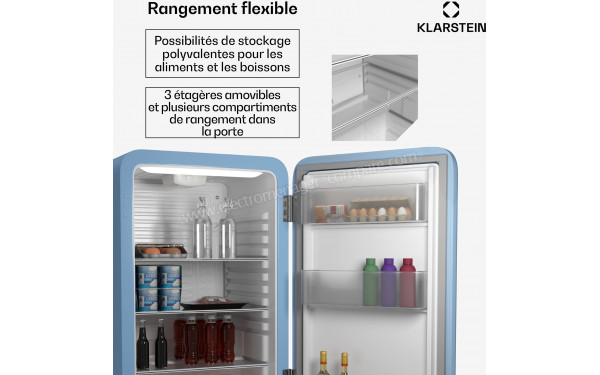 KLARSTEIN Audrey Evo 112 L Bleu - Vue de l'int&eacute;rieur