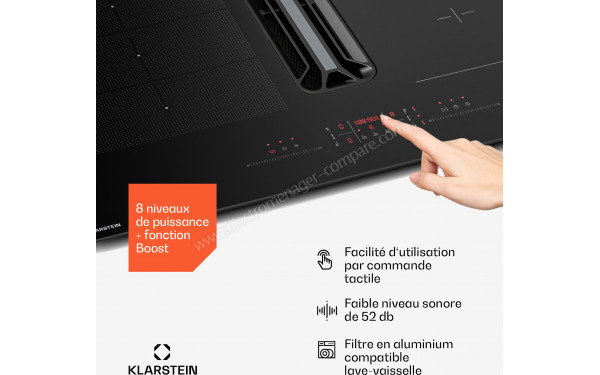 KLARSTEIN AirJet Hybrid Down Air System 60 Noir - &Eacute;cran tactile