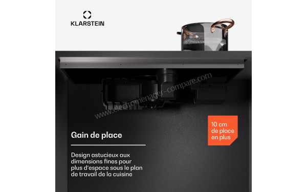 KLARSTEIN AirJet Hybrid Down Air System 83 Noir - Mise en situation