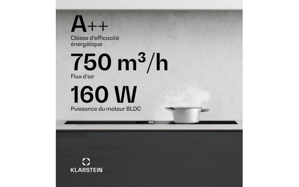 KLARSTEIN AirJet Hybrid Down Air System 90 Noir - D&eacute;bit d'air puissant