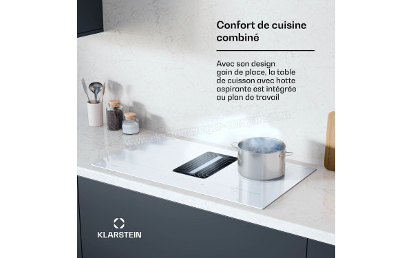 KLARSTEIN AirJet 90 Down Air System Blanc - Appareil encastr&eacute;