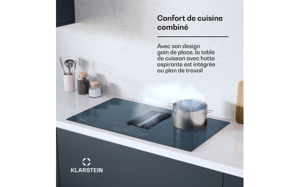 KLARSTEIN AirJet 90 Down Air System Anthracite - Appareil encastr&eacute;