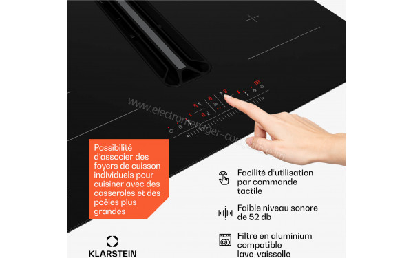 KLARSTEIN AirJet 60 Down Air System Noir - &Eacute;cran tactile