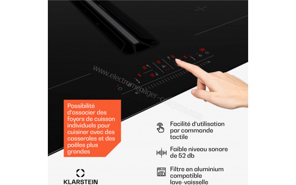 KLARSTEIN AirJet 72 Down Air System Noir - Panneau de commandes