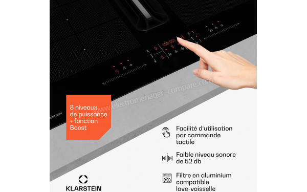 KLARSTEIN AirJet FlexPro Down Air System 60 Noir - &Eacute;cran tactile