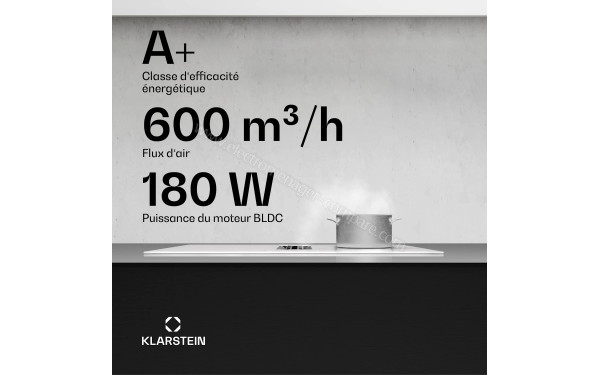 KLARSTEIN AirJet FlexPro Down Air System 60 Blanc - Puissance de cuisson