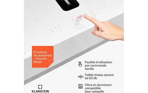 KLARSTEIN AirJet FlexPro Down Air System 60 Blanc - &Eacute;cran tactile