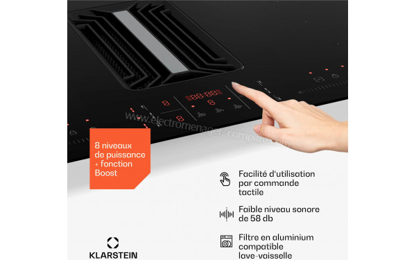 KLARSTEIN AirJet FlexPro Down Air System 83 Noir - &Eacute;cran tactile