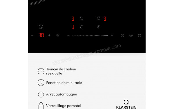 KLARSTEIN Delicatessa Paella Noir - Panneau de commandes