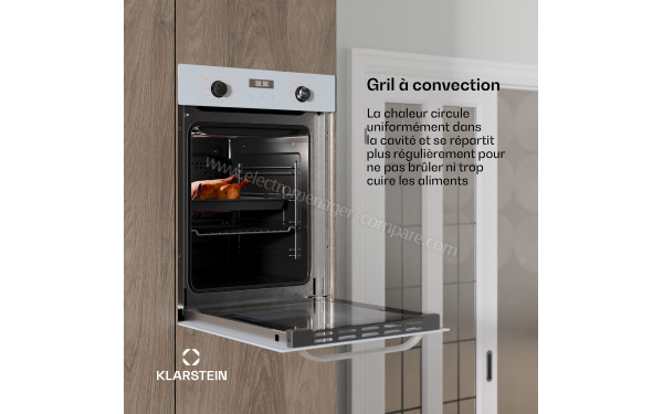 KLARSTEIN SmartSlim Blanc - Appareil encastr&eacute; vue de l'int&eacute;rieur