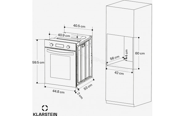 KLARSTEIN SmartSlim Blanc - Dimensions