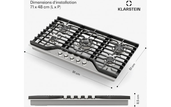 KLARSTEIN Turbocast 5 91 - Dimensions