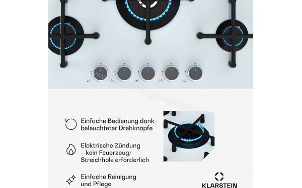 KLARSTEIN Illuminosa 5 Blanc - Panneau de commandes