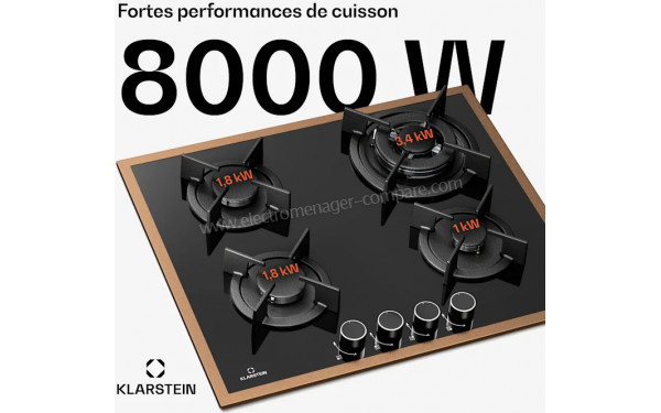 KLARSTEIN Lumiflame 4 - Puissance de cuisson