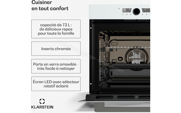 KLARSTEIN Illuminosa Smart Blanc - Vue de l'int&eacute;rieur