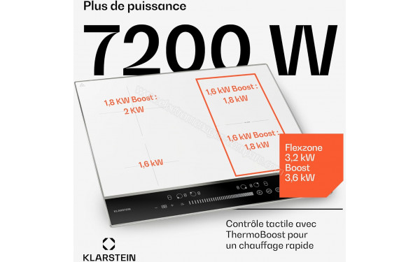 KLARSTEIN DualTone Hybrid Blanc - Puissance des foyers