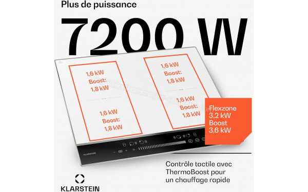KLARSTEIN DualTone Flex Blanc - Puissance des foyers