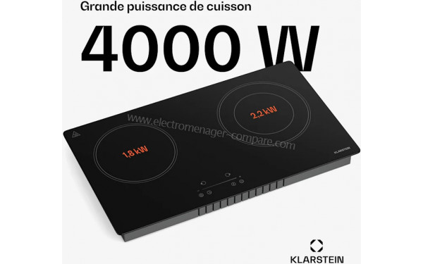 KLARSTEIN CeramEase Slim VTC 2 - Puissance de cuisson
