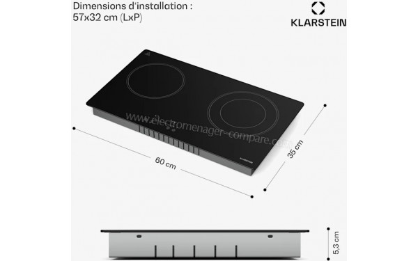 KLARSTEIN CeramEase Slim VTC 2 - Dimensions