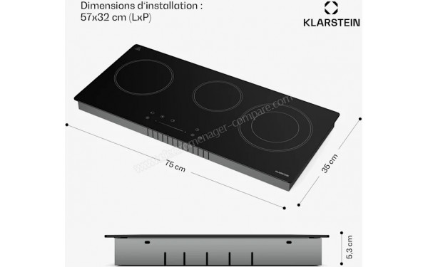 KLARSTEIN CeramEase Slim VTC 3 - Dimensions