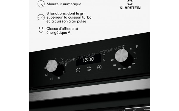 KLARSTEIN SpaceSmart  Noir - Panneau de commandes