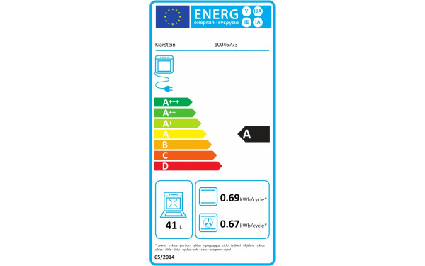 KLARSTEIN SpaceSmart  Noir - &Eacute;tiquette &eacute;nergie v2