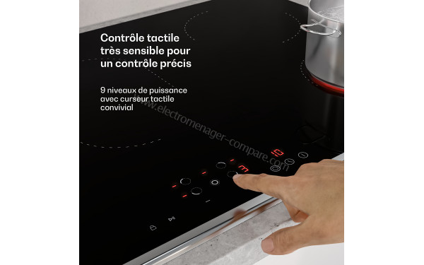 KLARSTEIN Verosteel 90 Vitroc&eacute;ramique Noir - Panneau de commandes