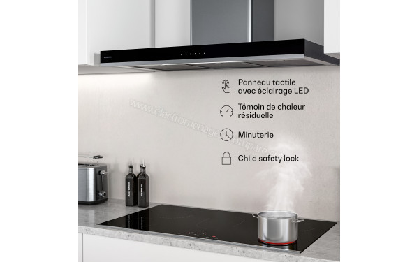 KLARSTEIN Verosteel 90 Vitroc&eacute;ramique Noir - Mise en situation