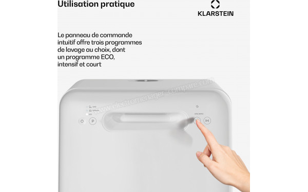 KLARSTEIN Aquatica Blanc 2025 - Panneau de commandes