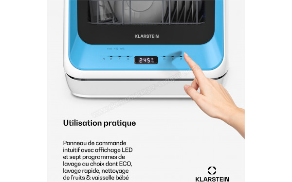 KLARSTEIN Amazonia Mini Bleu et Blanc 2025 - Panneau de commandes