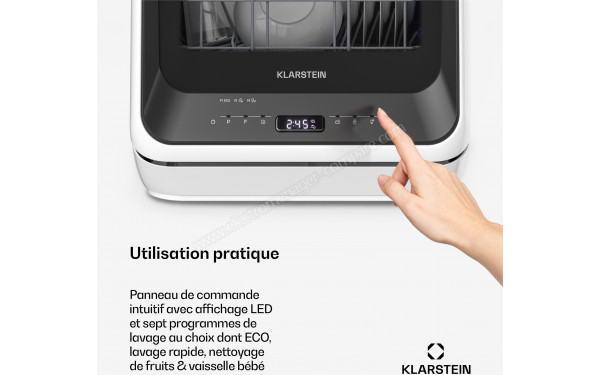KLARSTEIN Amazonia Mini Noir et Blanc 2025 - Panneau de commandes