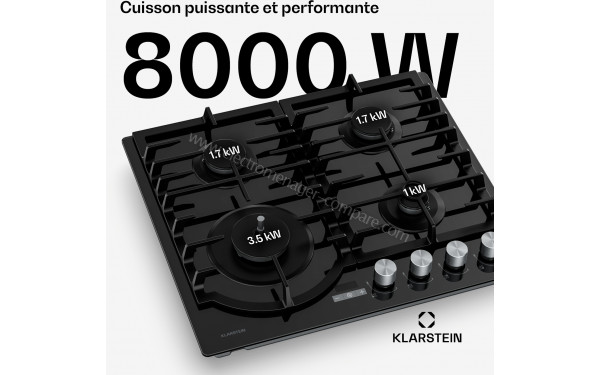 KLARSTEIN Ignito Timer Noir - Puissance de cuisson