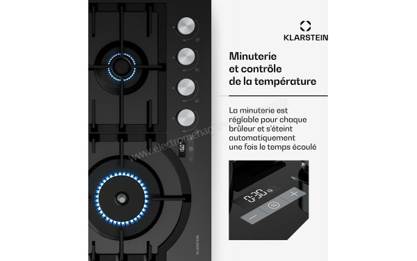 KLARSTEIN Ignito Timer Noir - Panneau de commandes