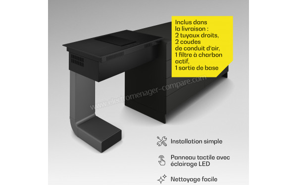KLARSTEIN Velaire 80 Induction Basic Noir - Mise en situation