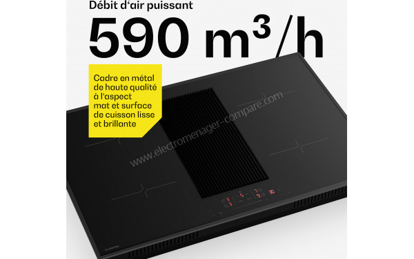 KLARSTEIN Velaire 80 Induction Basic Noir - D&eacute;bit d'air puissant